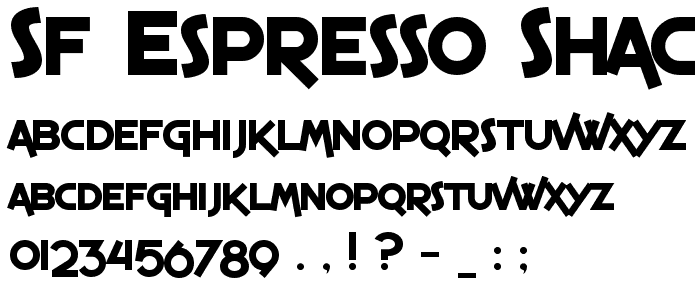 SF Espresso Shack Bold font